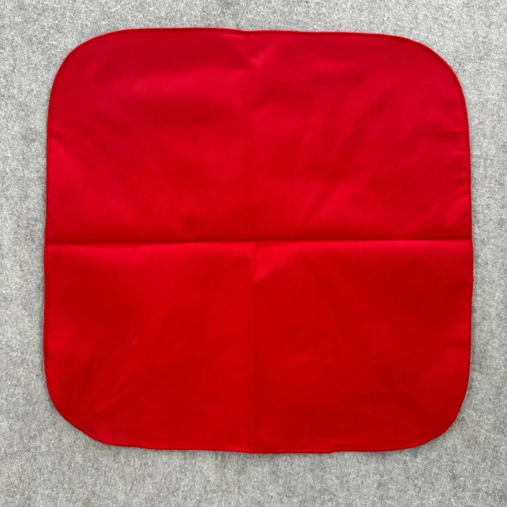 Set of 4 VTG Cloth Napkins Red Square Rounded Corners Solid